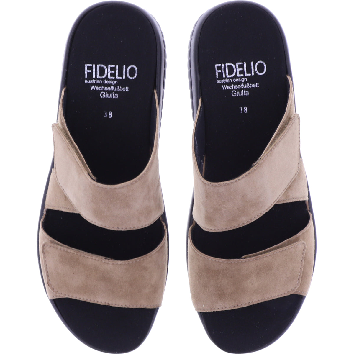 Fidelio | Giulia | Toasted-Braun | Nubukleder | Weite: G½ | Damen Pantoletten