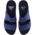 Fidelio | Giulia | Marine-Blau | Nubukleder | Weite: G½ | Damen Pantoletten