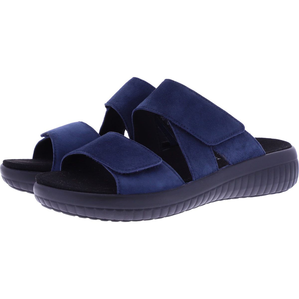 Fidelio | Giulia | Marine-Blau | Nubukleder | Weite: G½ | Damen Pantoletten