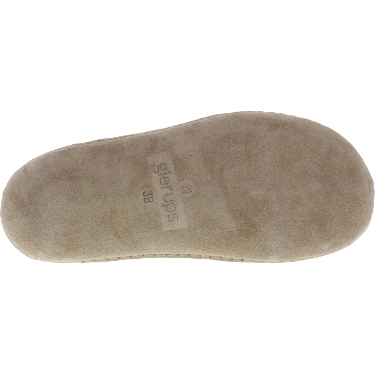 Glerups / Modell: "A" / Grey-Grau Wollfilz / Kalbsleder-Sohle / Geschlossene Hausschuhe