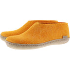Glerups / Modell: "A" / Orange Wollfilz / Kalbsleder-Sohle / Geschlossene Hausschuhe
