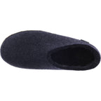Glerups / Modell: "A" / Charcoal-Anthrazit Wollfilz / Kalbsleder-Sohle / Geschlossene Hausschuhe