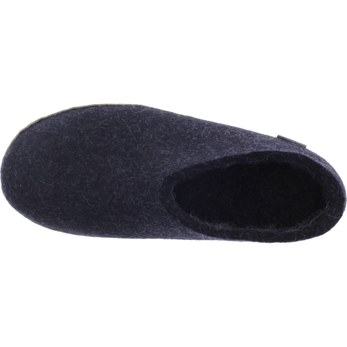 Glerups / Modell: "A" / Charcoal-Anthrazit Wollfilz / Kalbsleder-Sohle / Geschlossene Hausschuhe