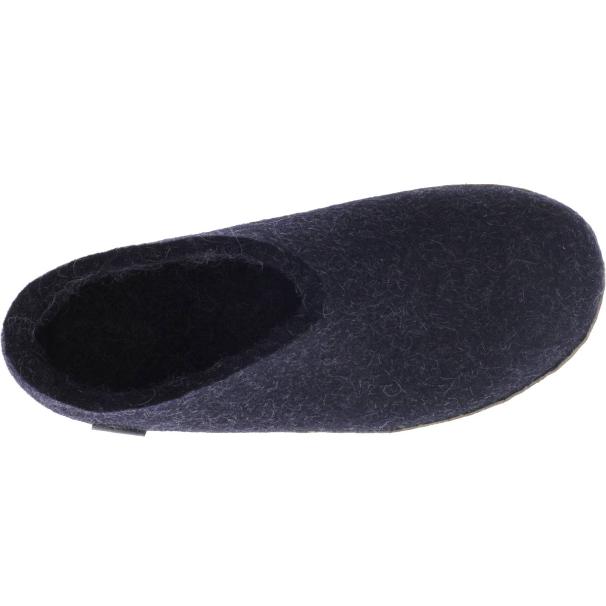 Glerups / Modell: "A" / Charcoal-Anthrazit Wollfilz / Kalbsleder-Sohle / Geschlossene Hausschuhe