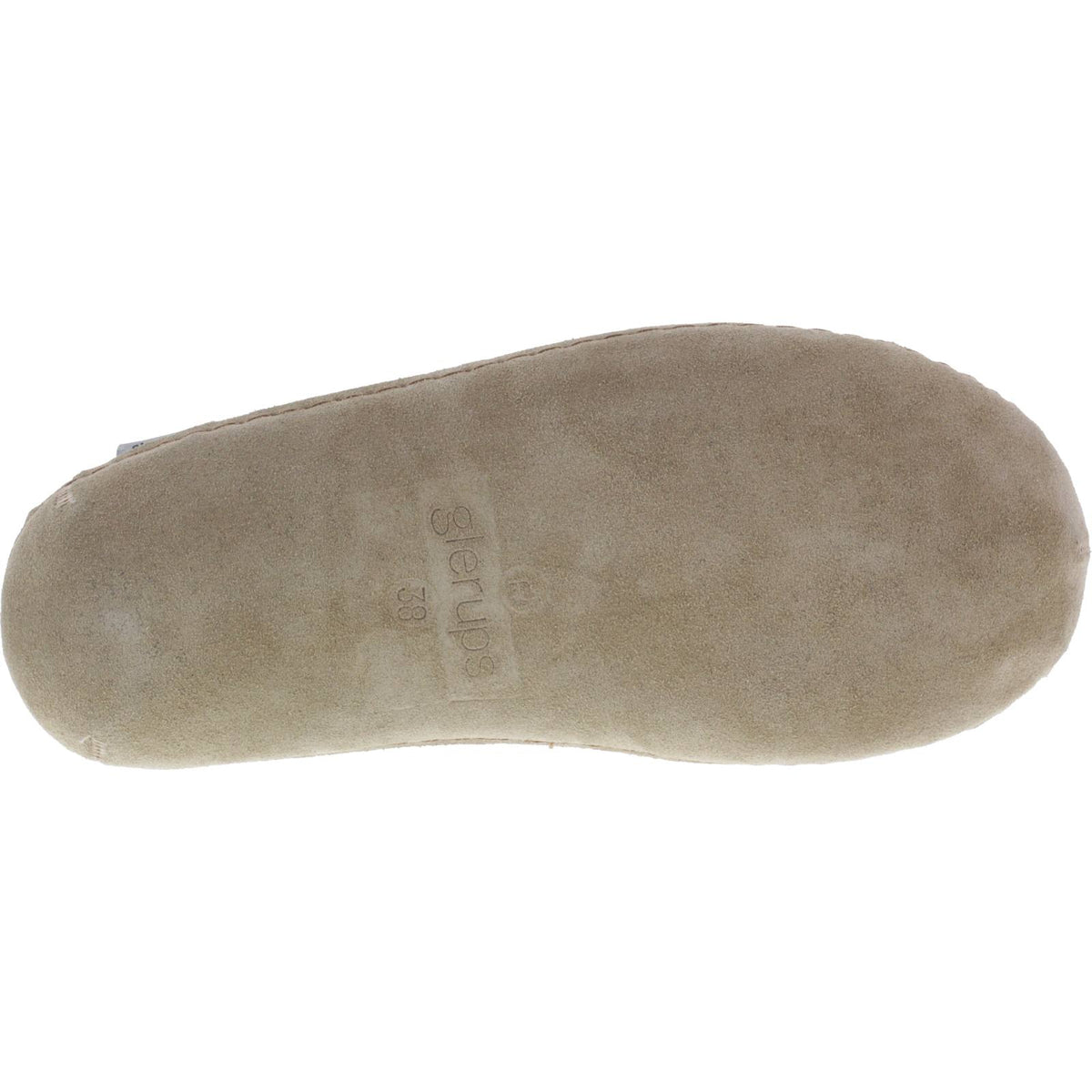 Glerups / Modell: "A" / Denim-Blau Wollfilz / Kalbsleder-Sohle / Geschlossene Hausschuhe