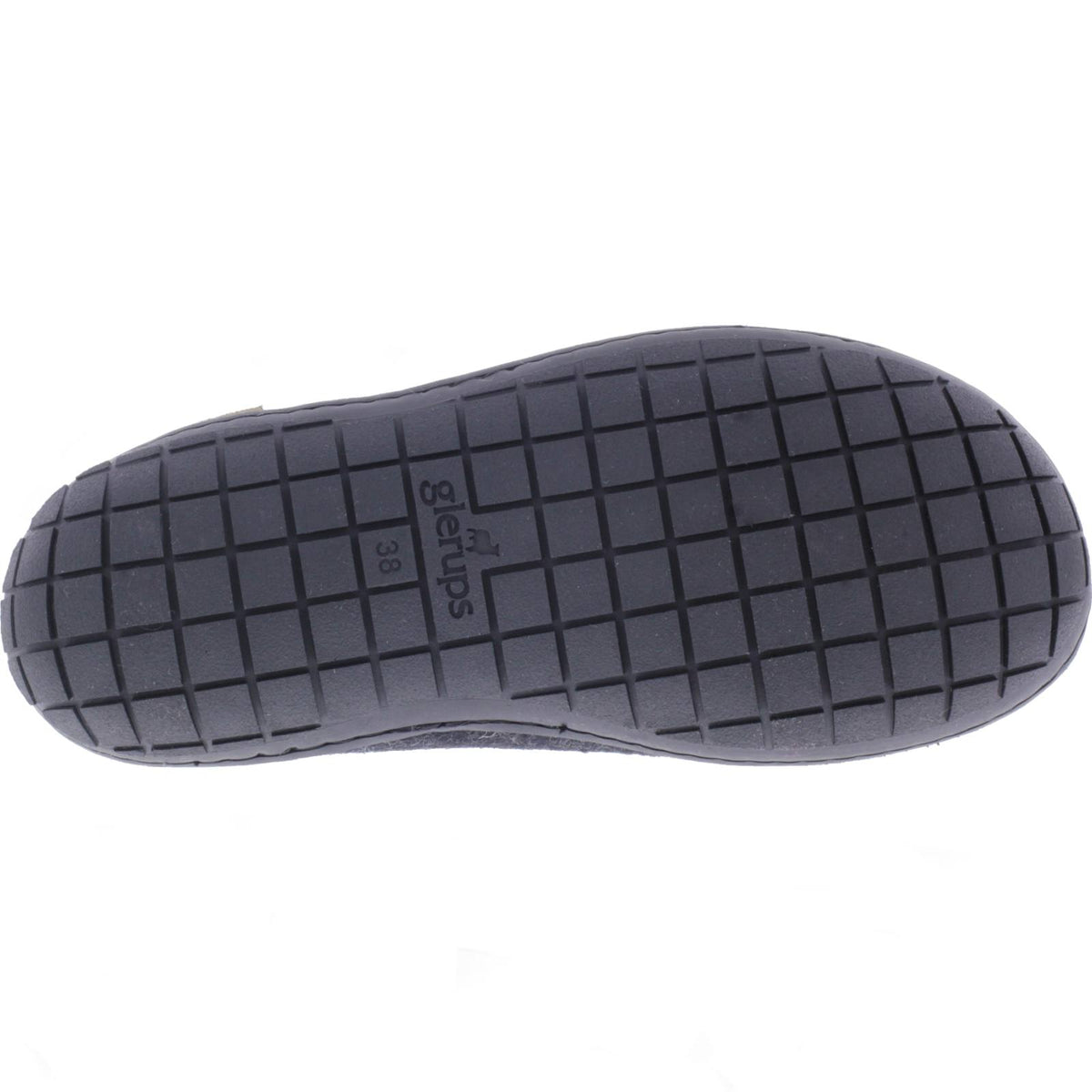Glerups / Modell: "AR" / Charcoal Schwarz Wollfilz / Schwarze Sohle / Geschlossene Hausschuhe