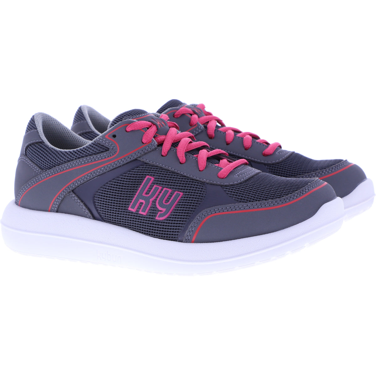 kybun / Modell: Tenero 20 / Farbe: Grey-Pink / Leder-Textil / Weite: Normal / Damen Aktiv Schnürer