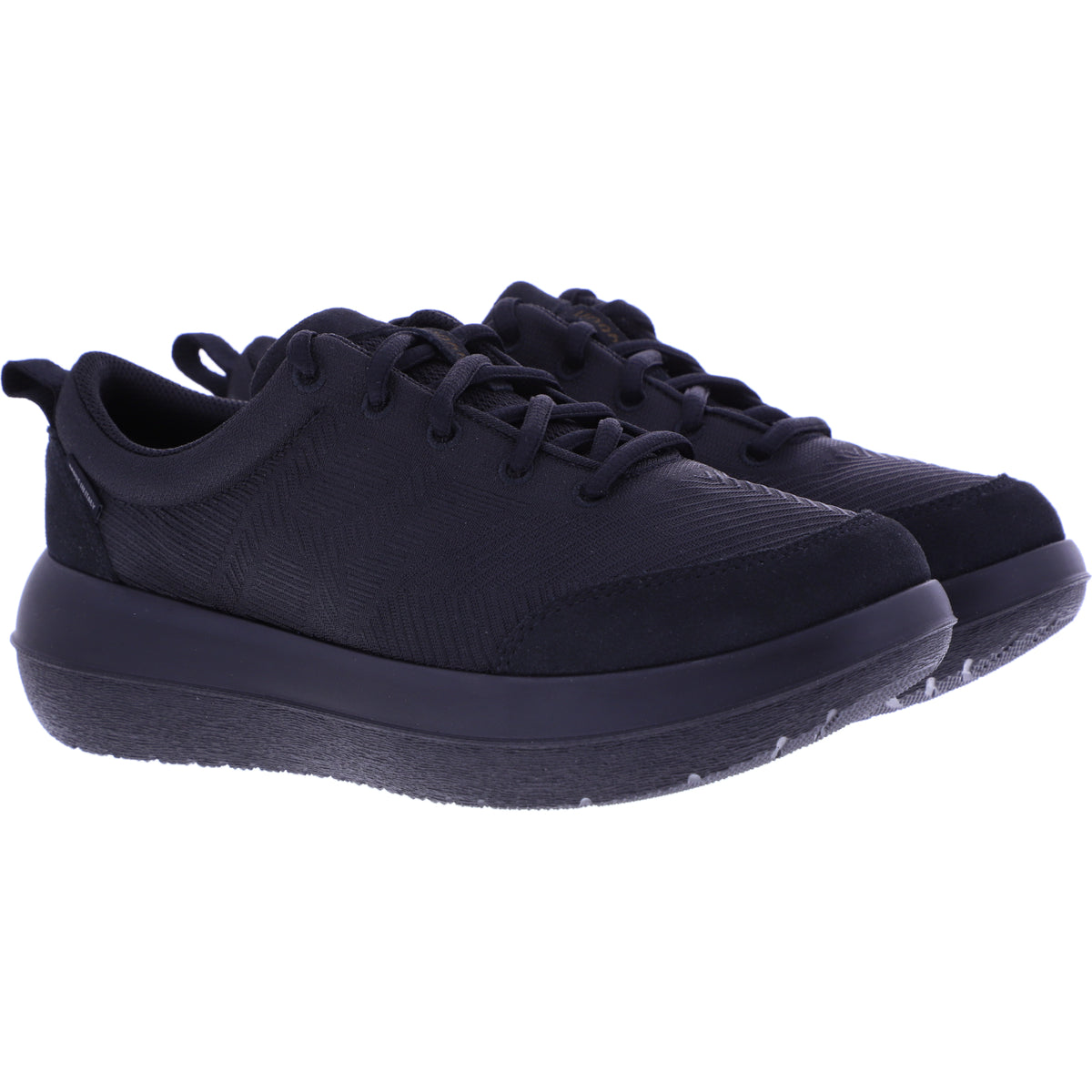 kybun | Bauma 20 | Black-Schwarz | Jacquard Stoff | Strato-Sohle | Damen Premium Aktiv Schnürer