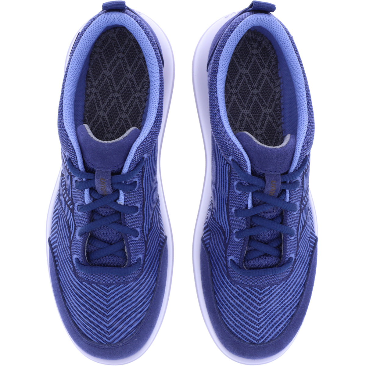 kybun | Bauma 20 | Blue-Blau | Jacquard Stoff | Strato-Sohle | Damen Premium Aktiv Schnürer