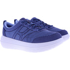 kybun | Bauma 20 | Blue-Blau | Jacquard Stoff | Strato-Sohle | Damen Premium Aktiv Schnürer