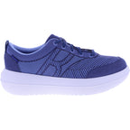 kybun | Bauma 20 | Blue-Blau | Jacquard Stoff | Strato-Sohle | Damen Premium Aktiv Schnürer