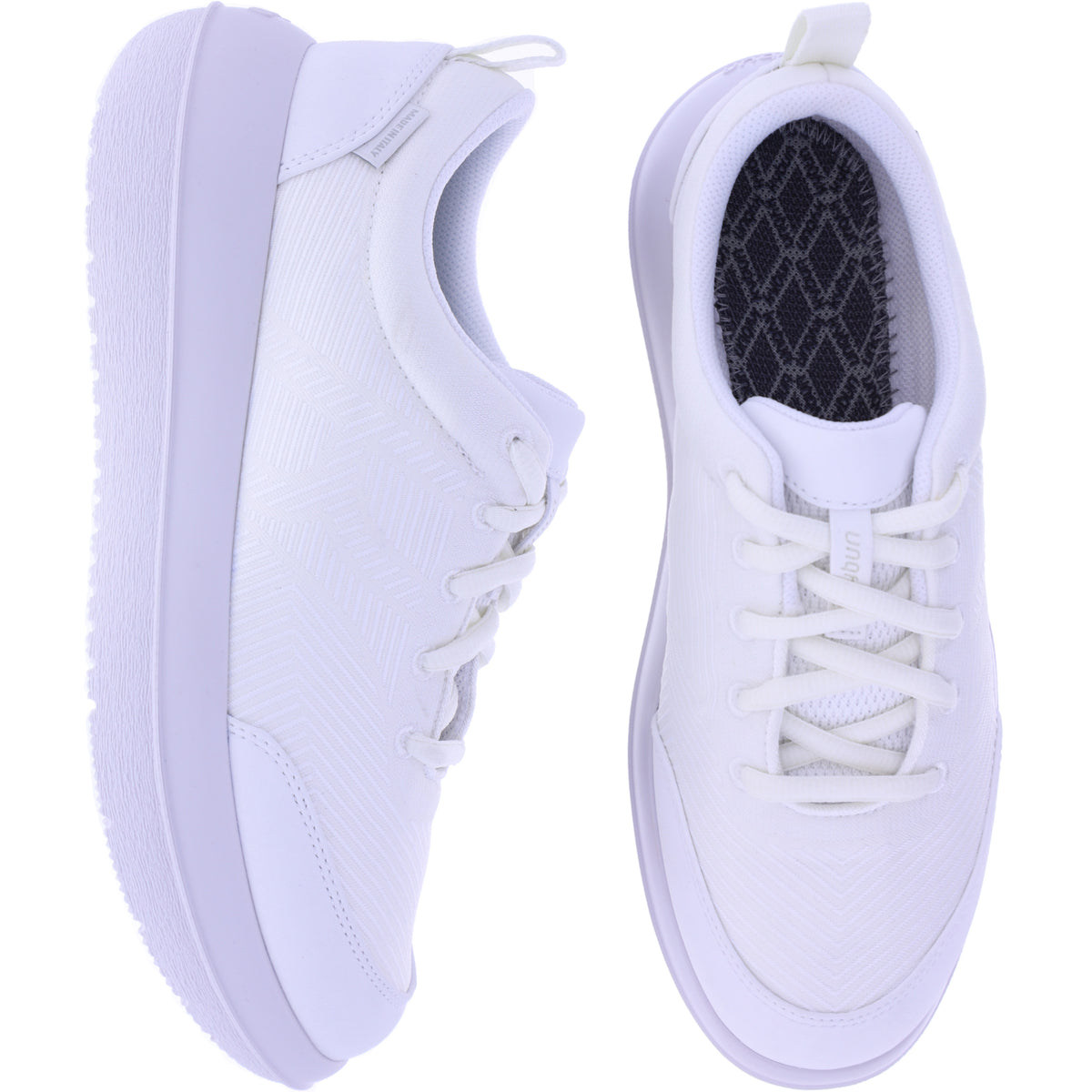 kybun | Bauma 20 | White-Weiß | Jacquard Stoff | Strato-Sohle | Damen Premium Aktiv Schnürer