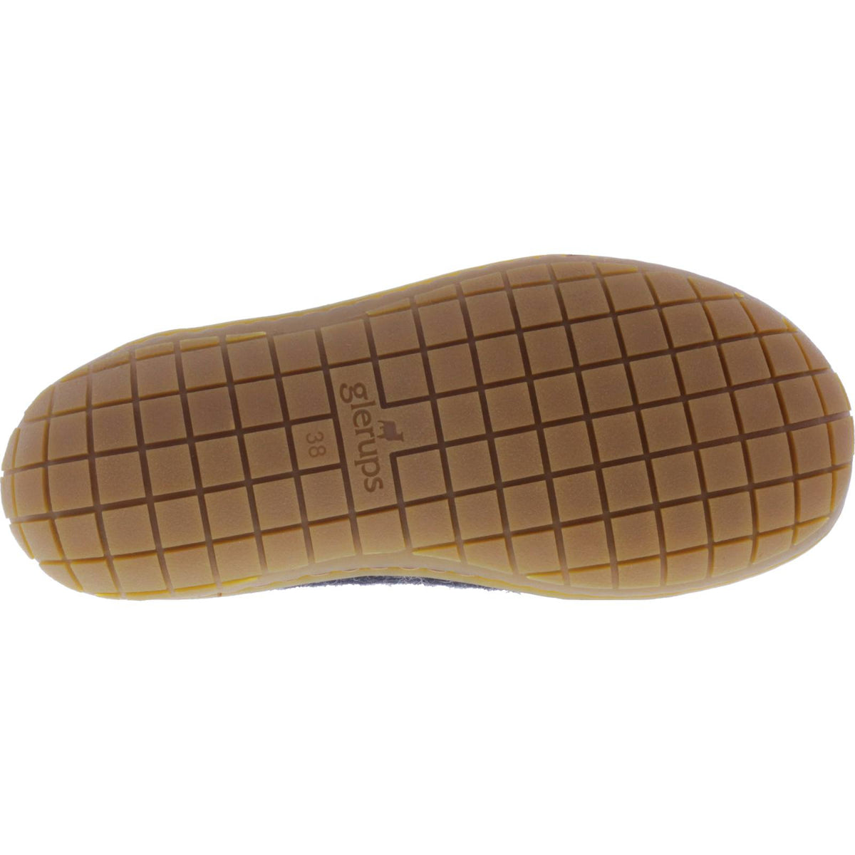 Glerups / Modell: "BR" / Charcoal-Anthrazit Wollfilz / Naturkautschuk-Sohle / Offene Pantoffeln