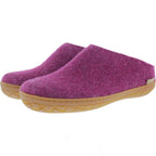Glerups / Modell: "BR" / Cranberry Wollfilz / Naturkautschuk-Sohle / Offene Pantoffeln