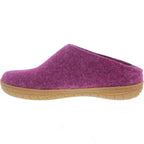 Glerups / Modell: "BR" / Cranberry Wollfilz / Naturkautschuk-Sohle / Offene Pantoffeln
