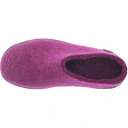 Glerups / Modell: "BR" / Cranberry Wollfilz / Schwarze-Sohle / Offene Pantoffeln