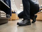 Orthofeet® | Claude | Schwarz Leder | Hands-Free Schuhe mit Fersendämpfung | Herren Schnürer