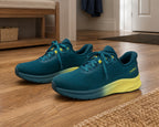 Orthofeet® | Dash | Deep Sea Green/Yellow | Hands-Free Schuhe mit Fersendämpfung | Herren Schnürer
