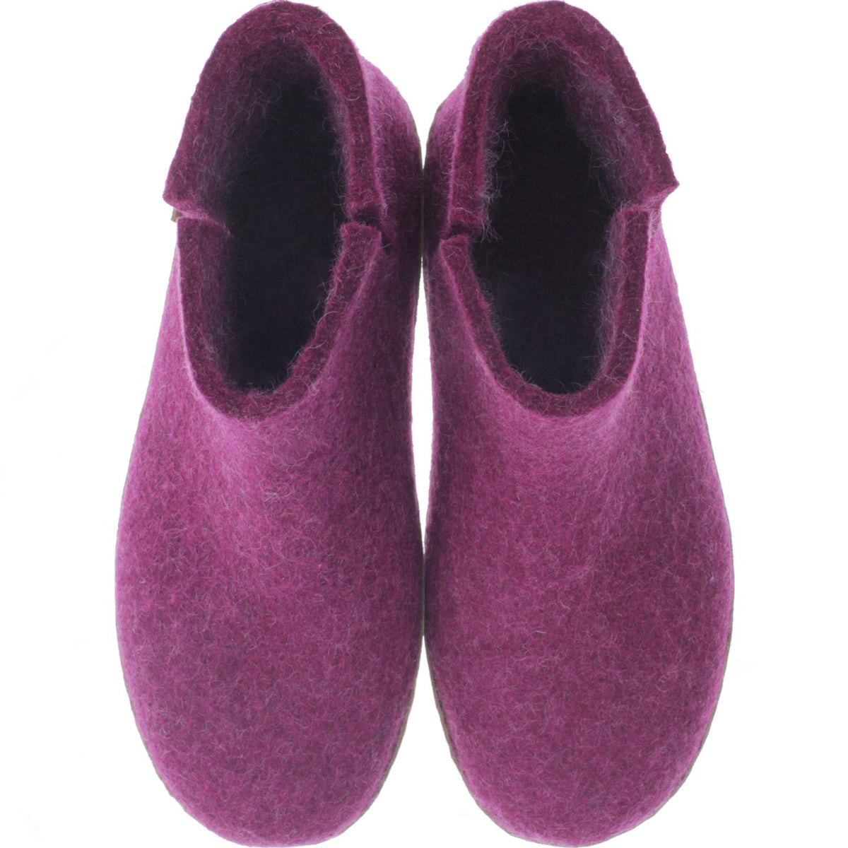 Glerups / Modell: "G" / Cranberry Wollfilz / Kalbsleder-Sohle / Geschlossene Schuhe
