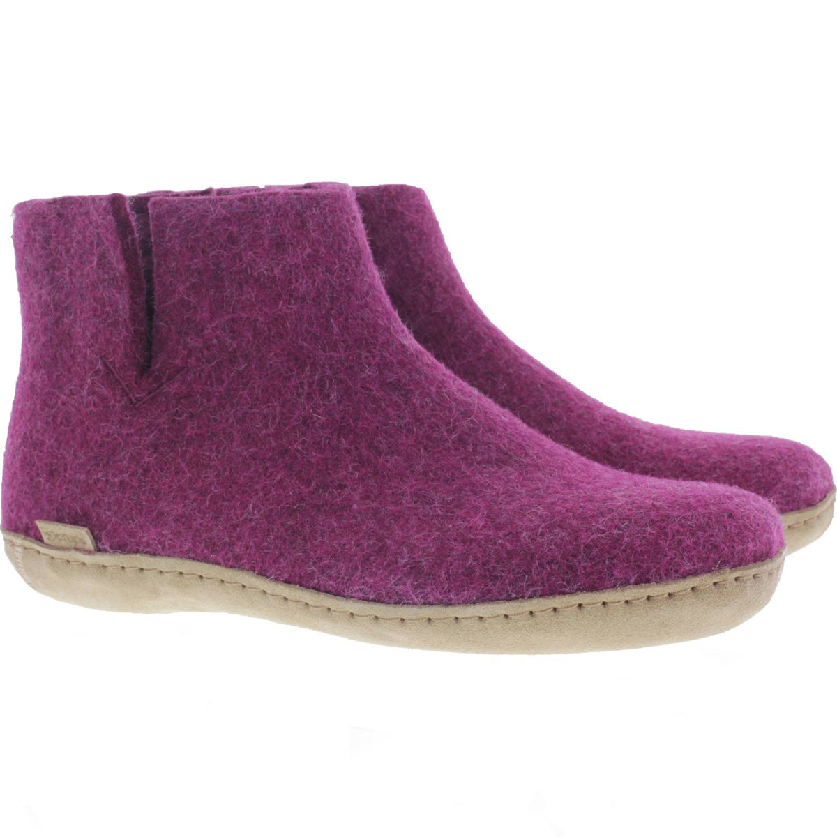 Glerups / Modell: "G" / Cranberry Wollfilz / Kalbsleder-Sohle / Geschlossene Schuhe