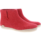 Glerups / Modell: "G" / Rot Wollfilz / Kalbsleder-Sohle / Geschlossene Schuhe