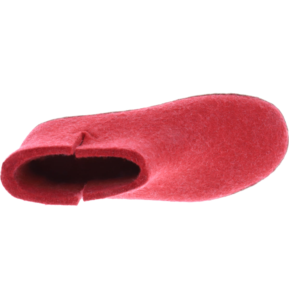 Glerups / Modell: "G" / Rot Wollfilz / Kalbsleder-Sohle / Geschlossene Schuhe