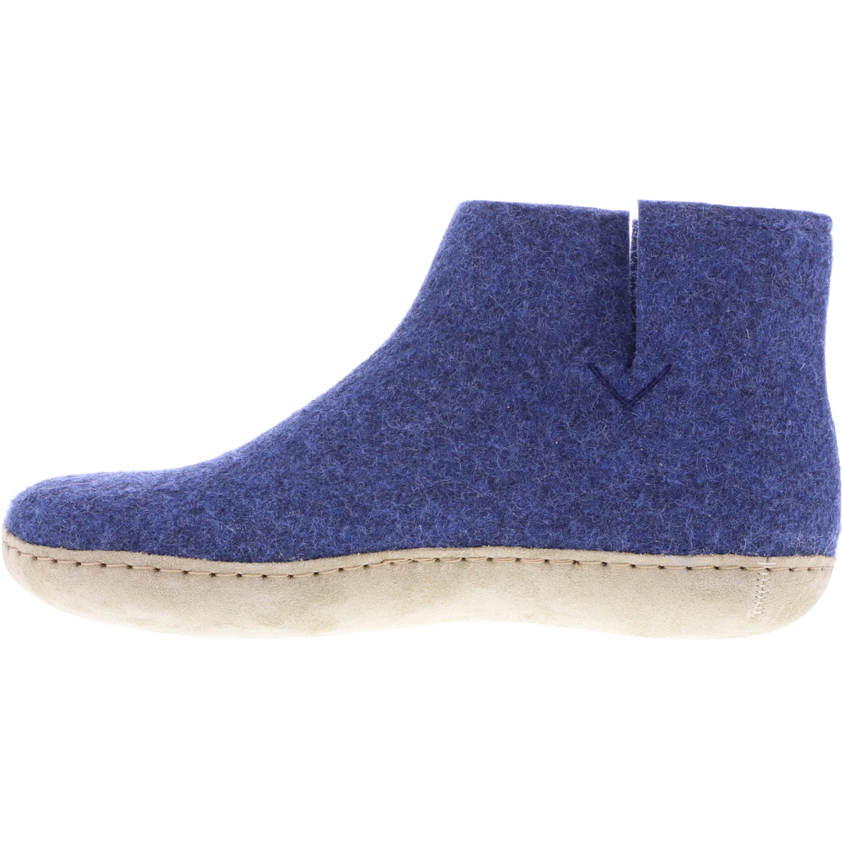 Glerups / Modell: "G" / Denim/Blau Wollfilz / Kalbsleder-Sohle / Geschlossene Schuhe