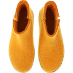 Glerups / Modell: "G" / Orange Wollfilz / Kalbsleder-Sohle / Geschlossene Schuhe