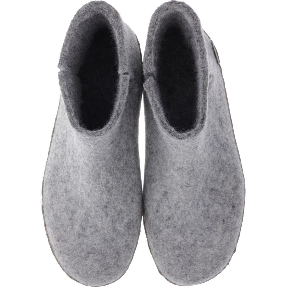 Glerups / Modell: "G" / Grey-Hellgrau Wollfilz / Kalbsleder-Sohle / Geschlossene Schuhe