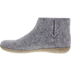 Glerups / Modell: "G" / Grey-Hellgrau Wollfilz / Kalbsleder-Sohle / Geschlossene Schuhe