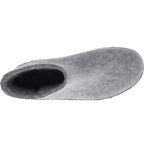 Glerups / Modell: "G" / Grey-Hellgrau Wollfilz / Kalbsleder-Sohle / Geschlossene Schuhe