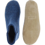 Glerups / Modell: "G" / Petrol-Blau Wollfilz / Kalbsleder-Sohle / Geschlossene Schuhe