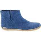 Glerups / Modell: "G" / Petrol-Blau Wollfilz / Kalbsleder-Sohle / Geschlossene Schuhe