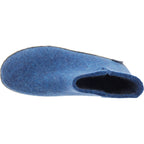Glerups / Modell: "G" / Petrol-Blau Wollfilz / Kalbsleder-Sohle / Geschlossene Schuhe