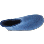 Glerups / Modell: "G" / Petrol-Blau Wollfilz / Kalbsleder-Sohle / Geschlossene Schuhe