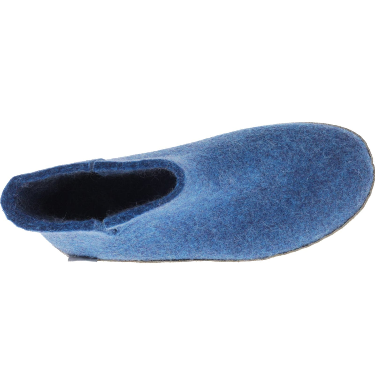 Glerups / Modell: "G" / Petrol-Blau Wollfilz / Kalbsleder-Sohle / Geschlossene Schuhe