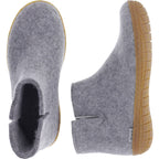 Glerups / Modell: "GR" / Grey-Grau Wollfilz / Naturkautschuk-Sohle / Geschlossene Schuhe