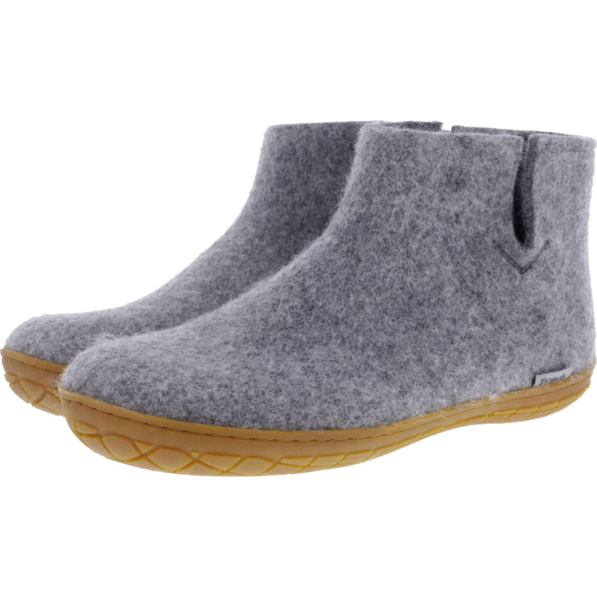 Glerups / Modell: "GR" / Grey-Grau Wollfilz / Naturkautschuk-Sohle / Geschlossene Schuhe