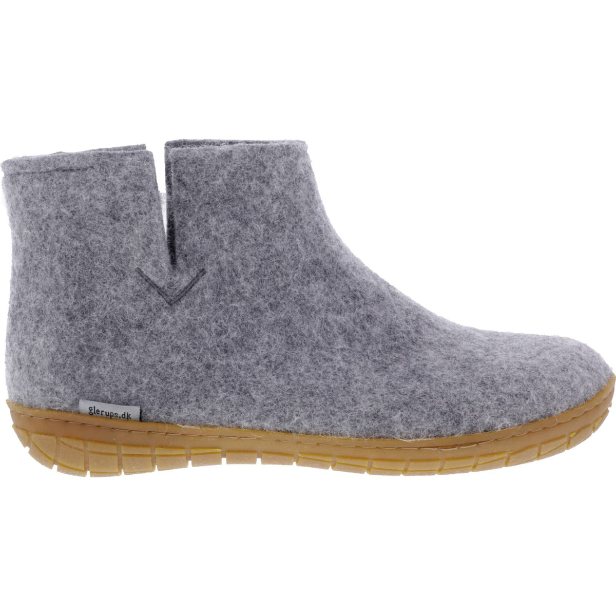 Glerups / Modell: "GR" / Grey-Grau Wollfilz / Naturkautschuk-Sohle / Geschlossene Schuhe