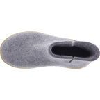 Glerups / Modell: "GR" / Grey-Grau Wollfilz / Naturkautschuk-Sohle / Geschlossene Schuhe