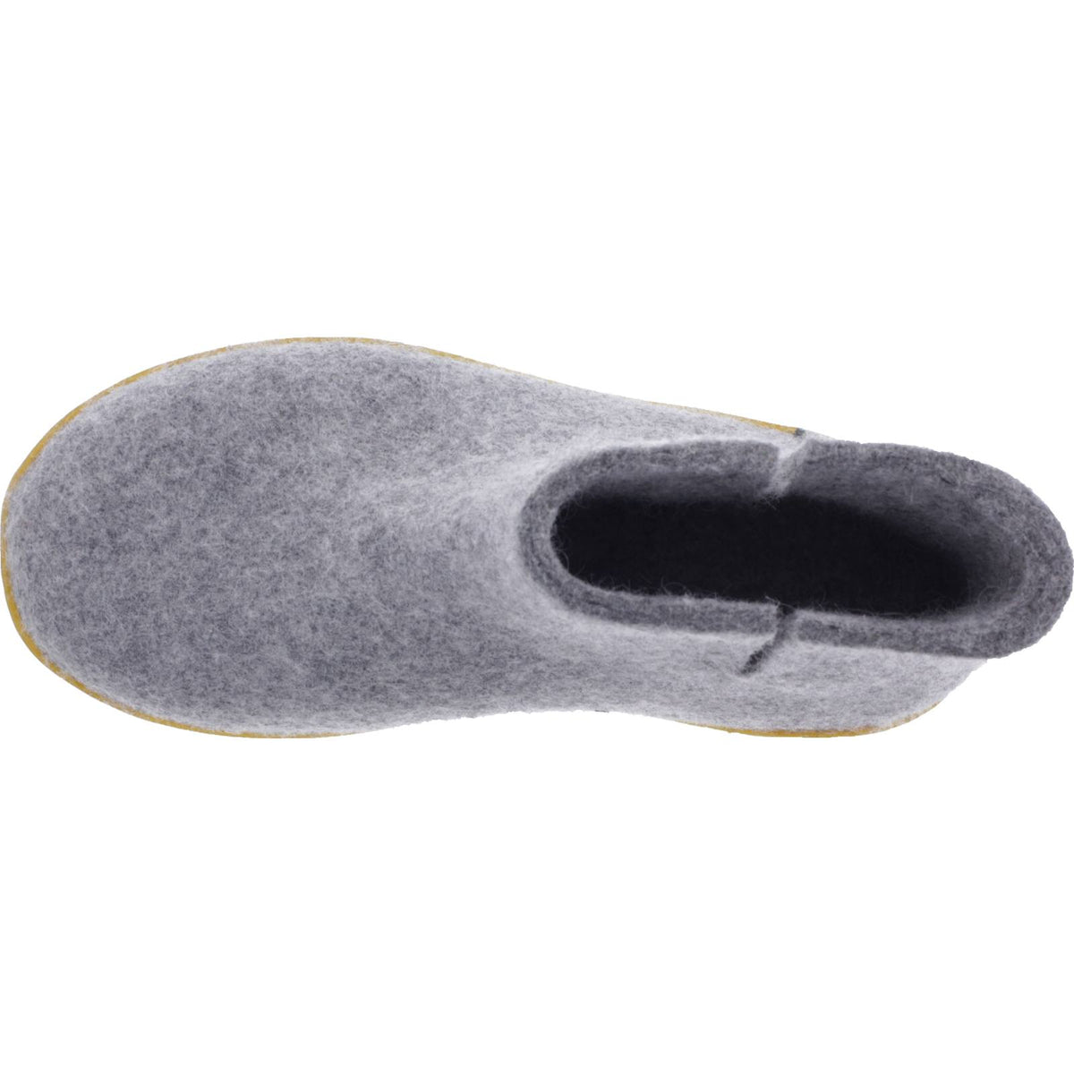 Glerups / Modell: "GR" / Grey-Grau Wollfilz / Naturkautschuk-Sohle / Geschlossene Schuhe