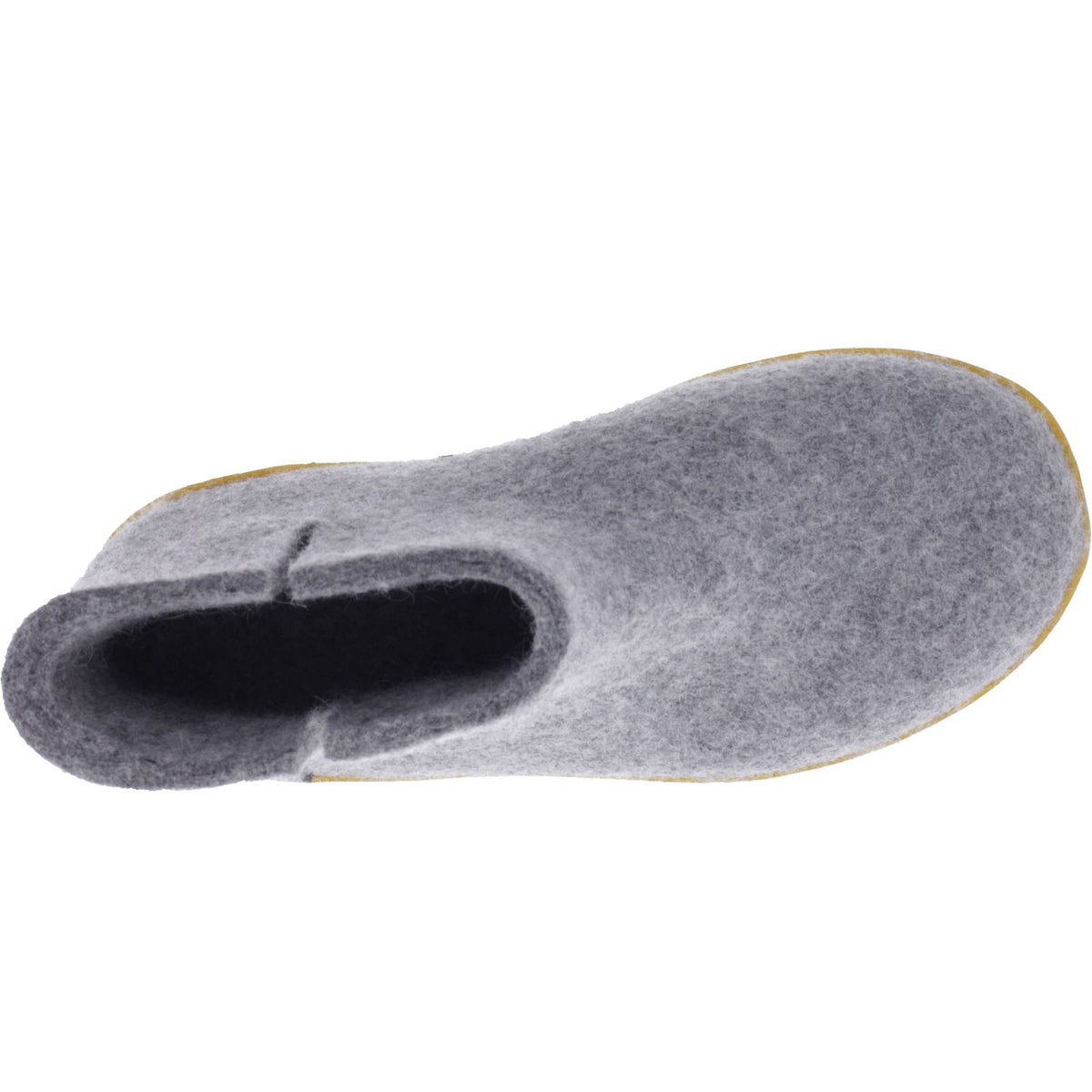 Glerups / Modell: "GR" / Grey-Grau Wollfilz / Naturkautschuk-Sohle / Geschlossene Schuhe