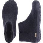 Glerups / Modell: "GR" / Charcoal-Anthrazit Wollfilz / Schwarz-Sohle / Geschlossene Schuhe