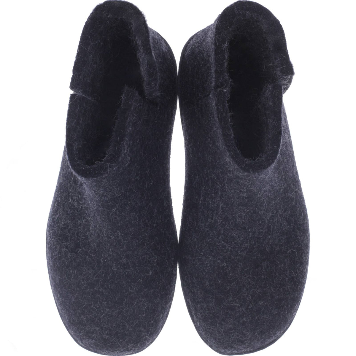 Glerups / Modell: "GR" / Charcoal-Anthrazit Wollfilz / Schwarz-Sohle / Geschlossene Schuhe