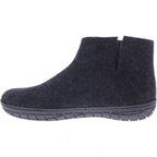 Glerups / Modell: "GR" / Charcoal-Anthrazit Wollfilz / Schwarz-Sohle / Geschlossene Schuhe