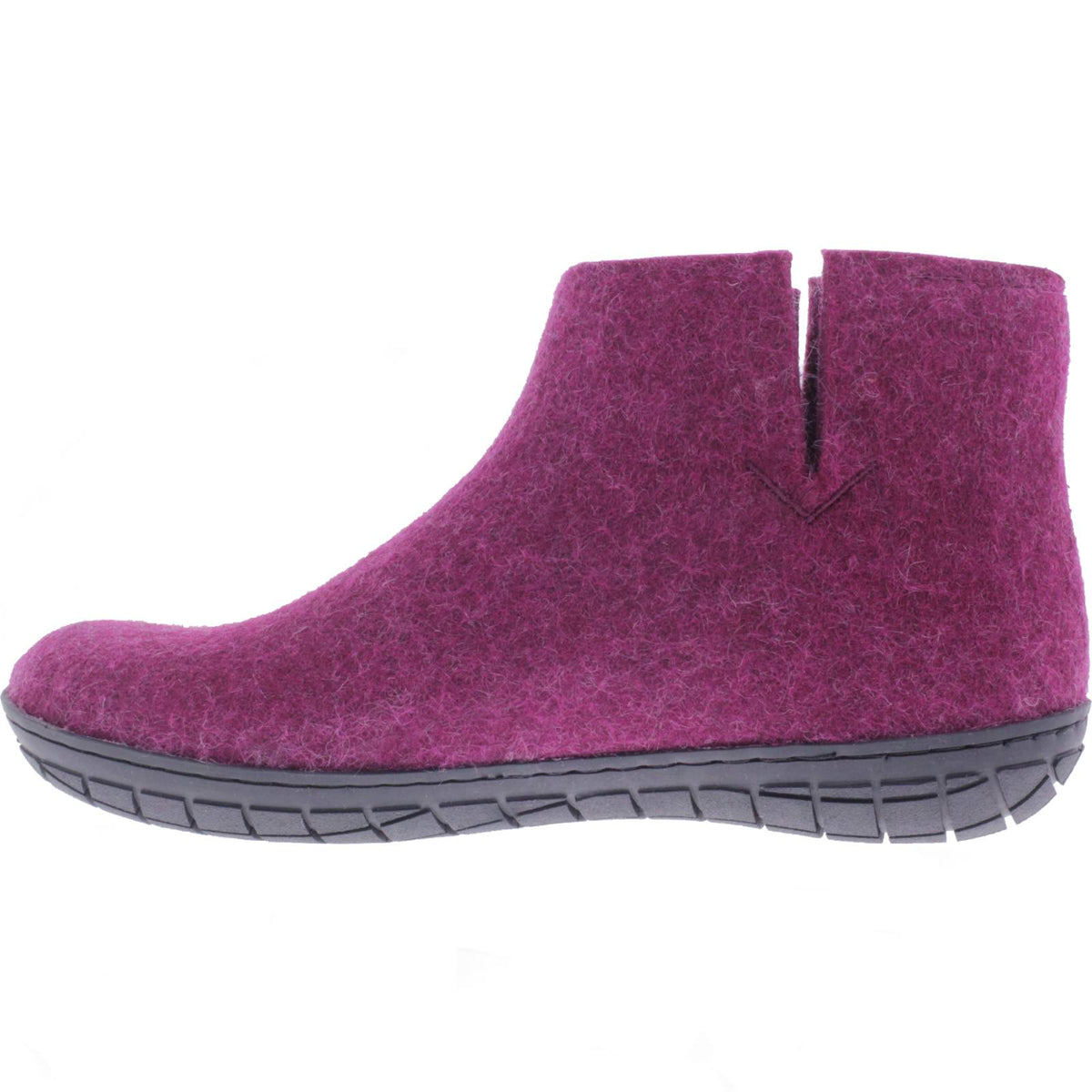 Glerups / Modell: "GR" / Cranberry Wollfilz / Schwarz-Sohle / Geschlossene Schuhe