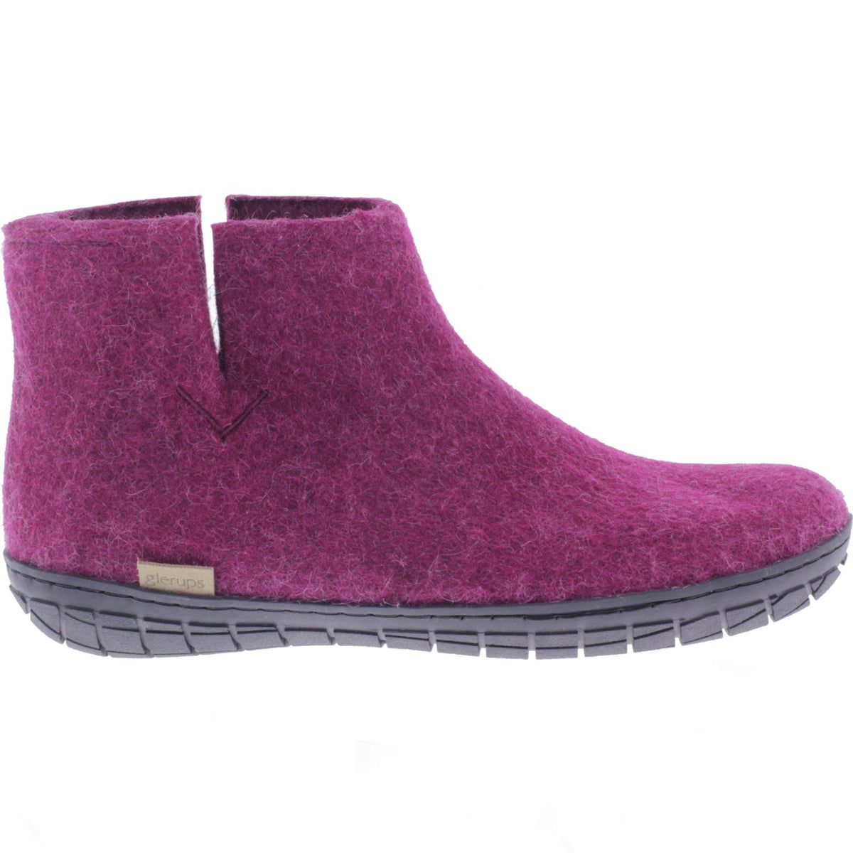 Glerups / Modell: "GR" / Cranberry Wollfilz / Schwarz-Sohle / Geschlossene Schuhe