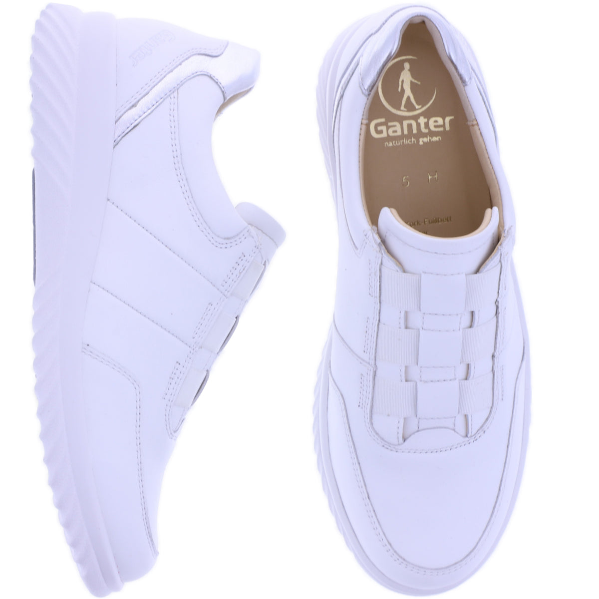 Ganter | Heike | Milk-Weiß Softleder | Weite: H | Kalbsleder | 9-204501-0600 | Damen Slip-In