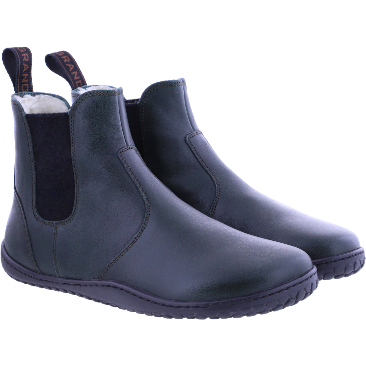 Grand Step Shoes | Kim Barefoot | Dark Green | Nappaleder mit Wollfutter | Damen Barfußschuhe