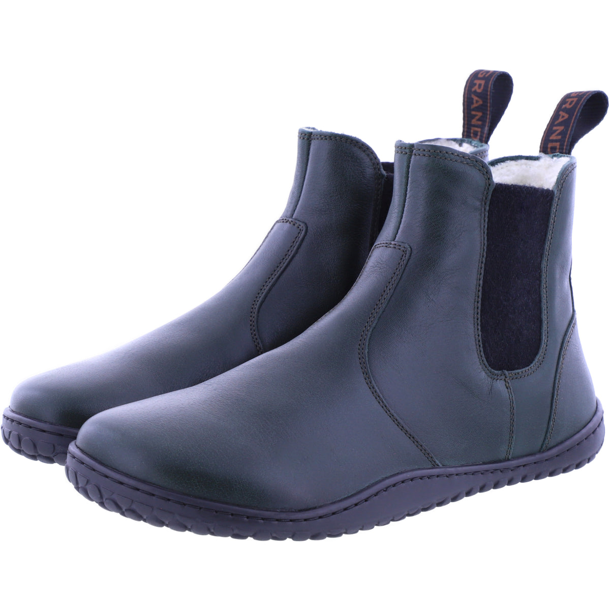Grand Step Shoes | Kim Barefoot | Dark Green | Nappaleder mit Wollfutter | Damen Barfußschuhe